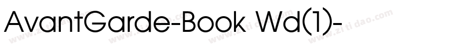 AvantGarde-Book Wd(1)字体转换